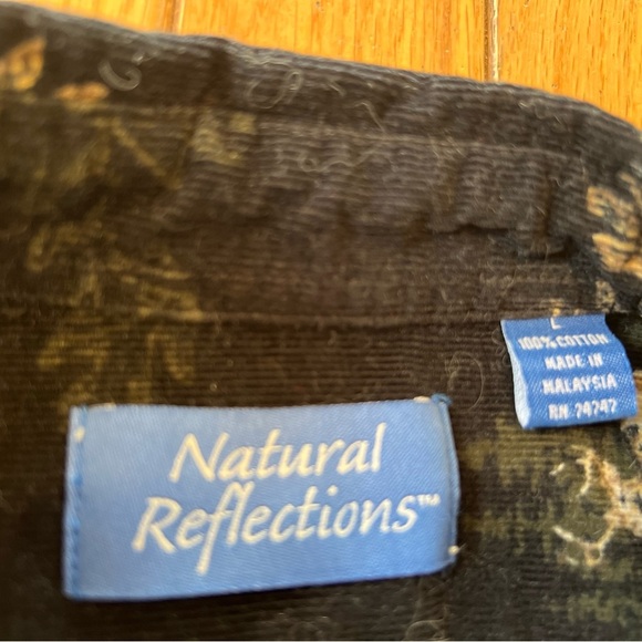 Vtg Natural Reflections Button Down Shirt Women’s Large Novelty Deer Outdoors - Picture 4 of 6